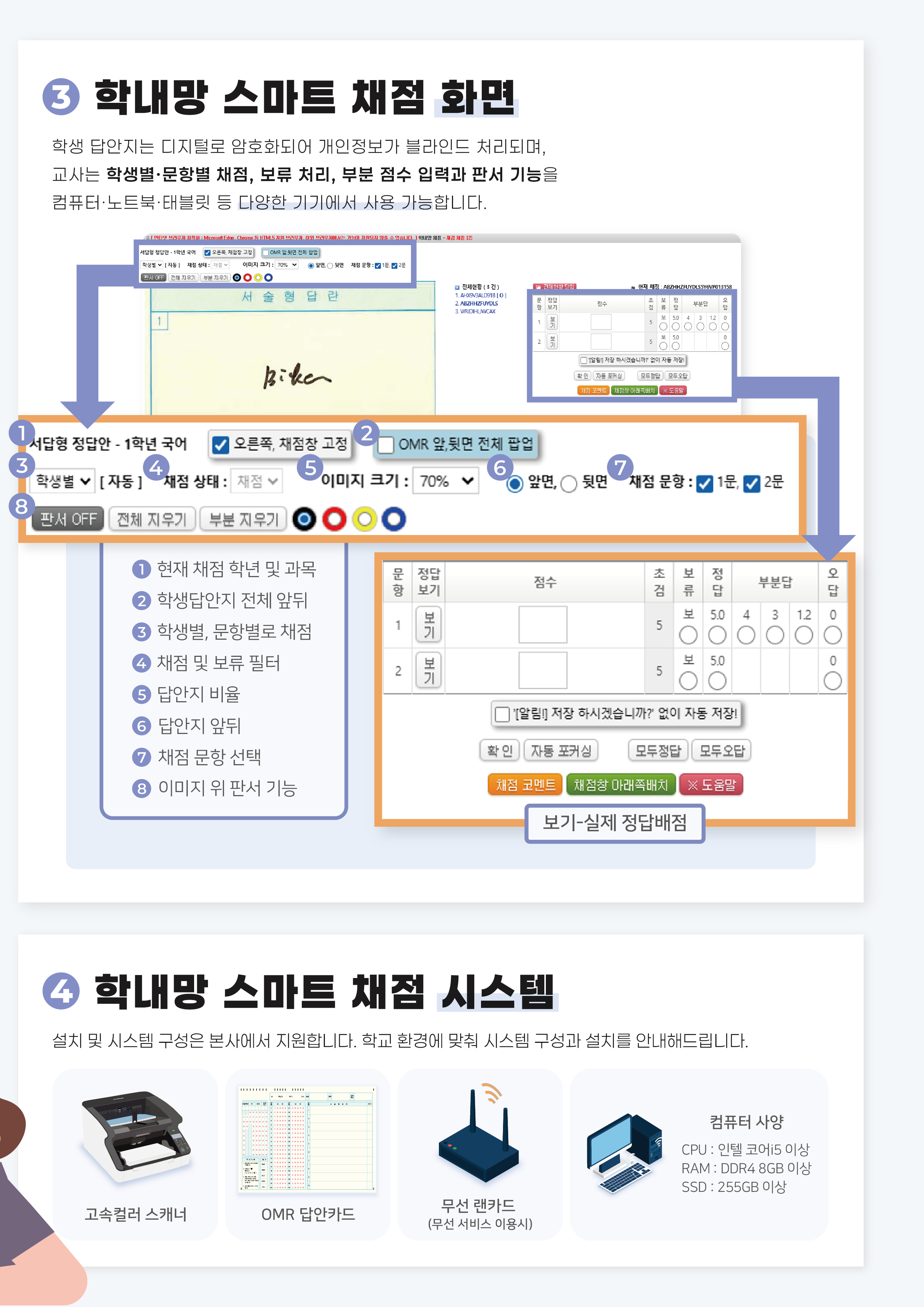 서논술형 온라인 채점